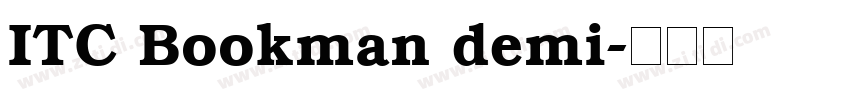 ITC Bookman demi字体转换